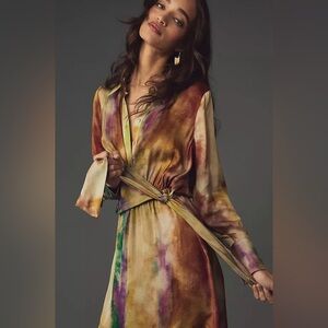 Anthropologie NWOT silk dress sz LP